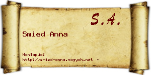 Smied Anna névjegykártya